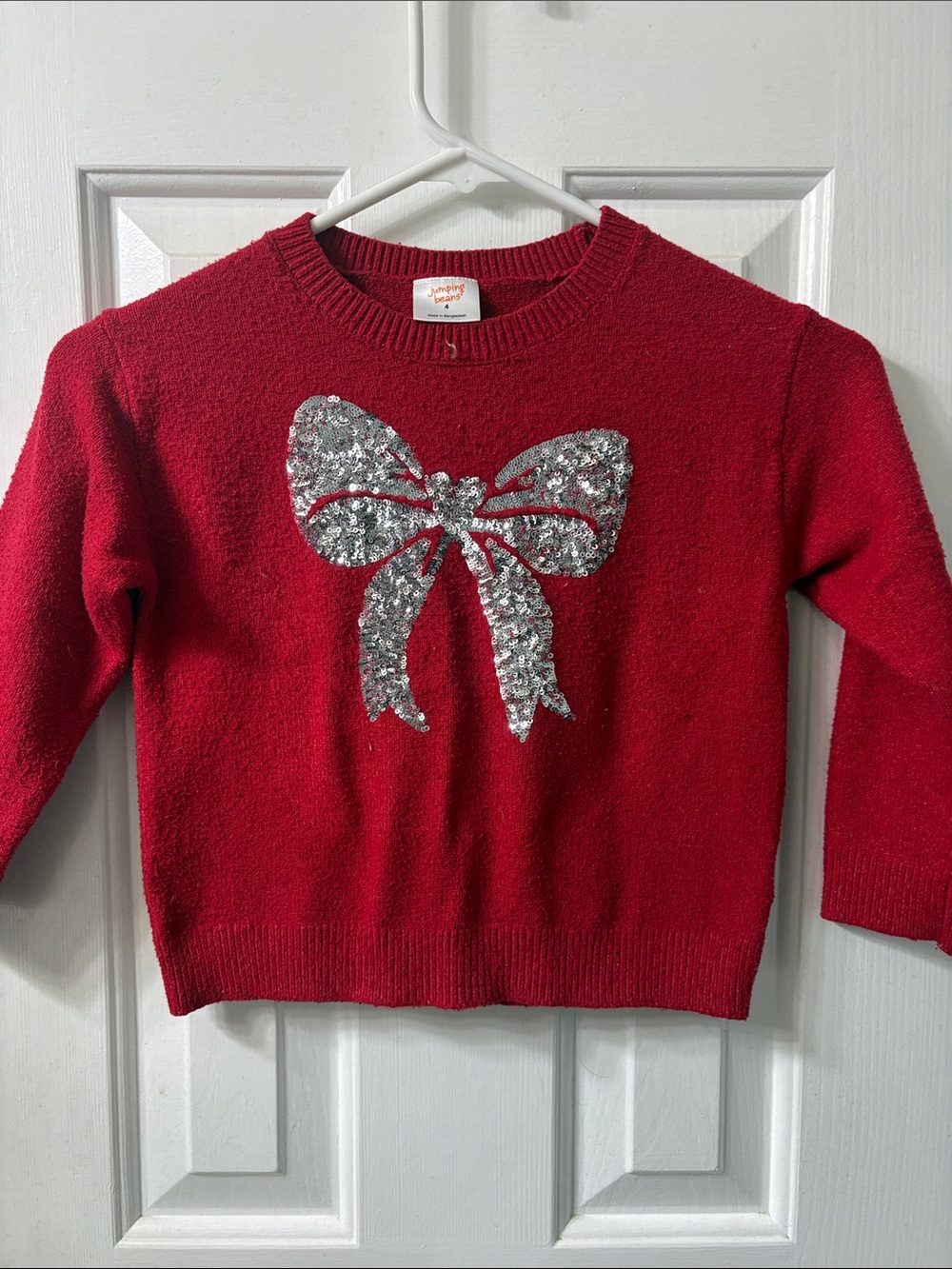 jumping beans Red Knit Crewneck Sweater